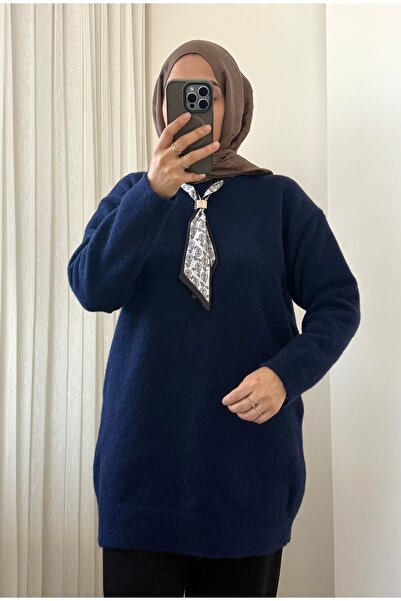 MERİÇ BOUTİQUE Yumoş Tesettür Tunik (fularlı) Kazak