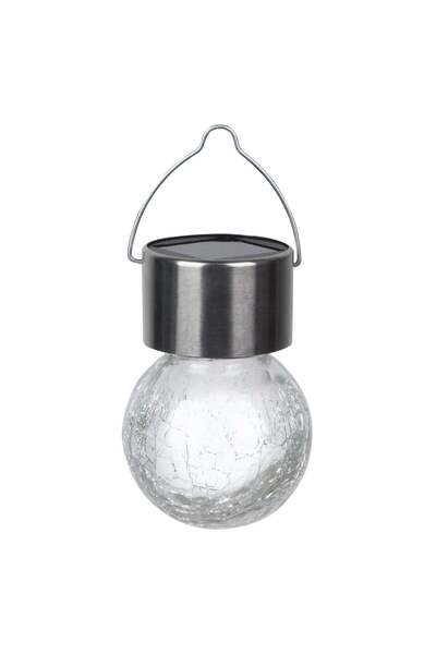 OEM Silver Hanging Solar Glass Lantern 6cm