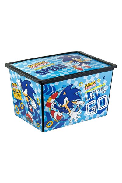 OEM Sonic Toy Box with Lid & Wheels 52.5x37x31cm - 50L