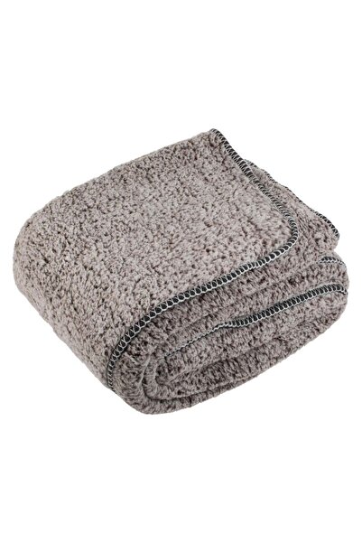 OEM Brown Sherpa Faux Fur Blanket for Two-Seater Sofa 230x180cm