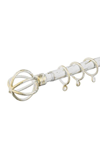 OEM Galerie pentru Perdele Extensibila Metalica Alba Brushed Sfera 160-300cm