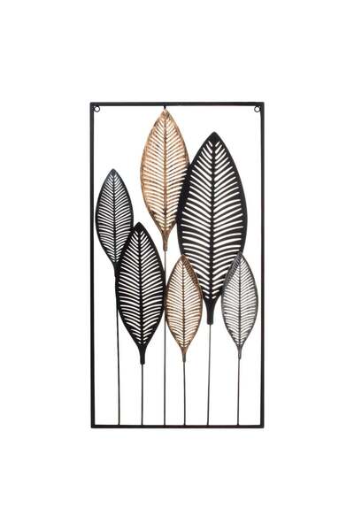 OEM Tablou Decorativ Metalic Frunze 40x75x2cm