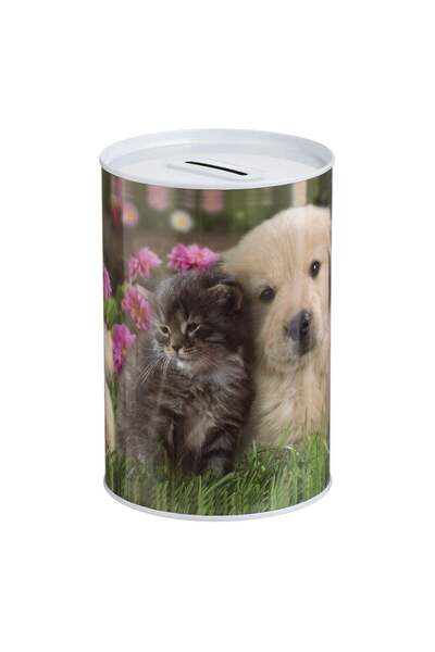 OEM Cat & Dog Metal Piggy Bank Ø10x15cm