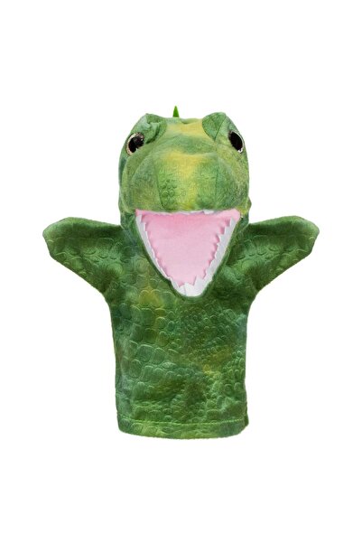 OEM Figurina din Plus Dinozaur Verde pentru Teatru de Papusi 28cm