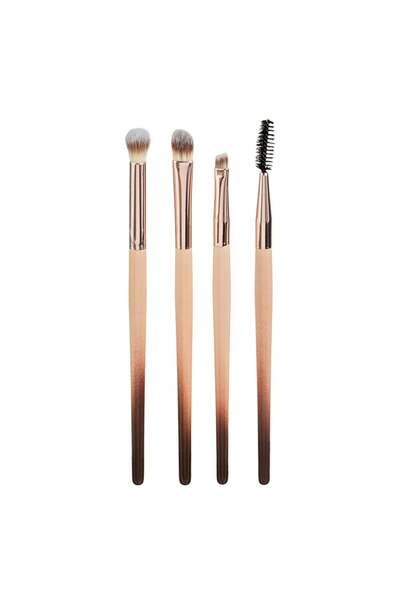 OEM Beige Ombre Makeup Brush Set 16cm - 4pcs