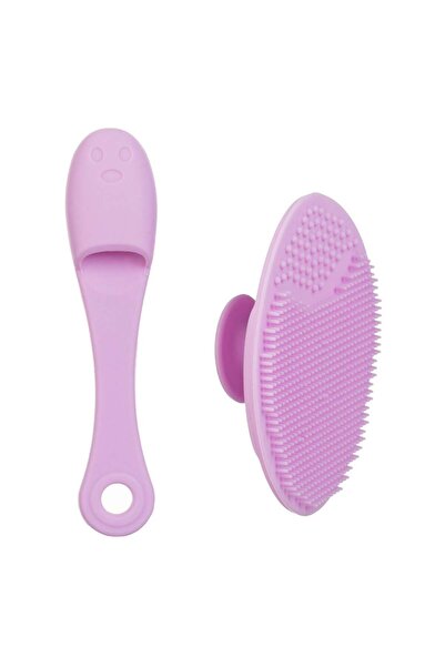OEM Lilac Silicone Face & Lip Cleansing Brush Set
