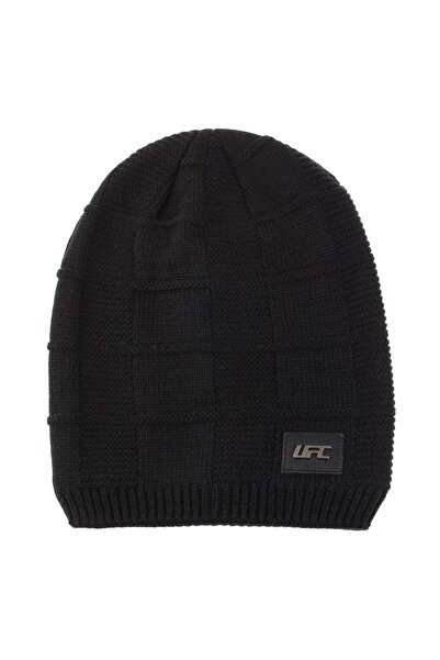 OEM Men's Black Knitted Beanie with "UFC" Patch & Lining