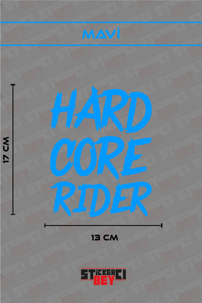 STİCKERCI BEY Hard Core Rider Written Motorcycle Laptop Helmet Car Sticker De...