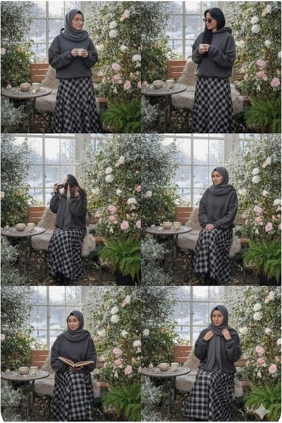 DMK Store Timeless Elegance: Plaid Pattern Premium Slim Fit Maxi Skirt