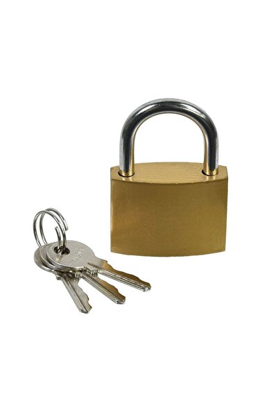 OEM Lacat Auriu cu 3 Chei (Marime Mijlocie) - 38mm