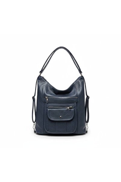 Çanta Trend Soft Textured Shoulder Bag with Leather-Look Cover Details |   Ti...