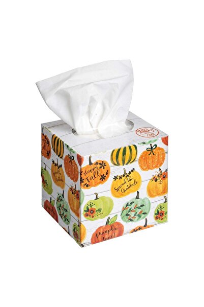 OEM 2-Ply Autumn Pattern Cube Napkins - 100pcs