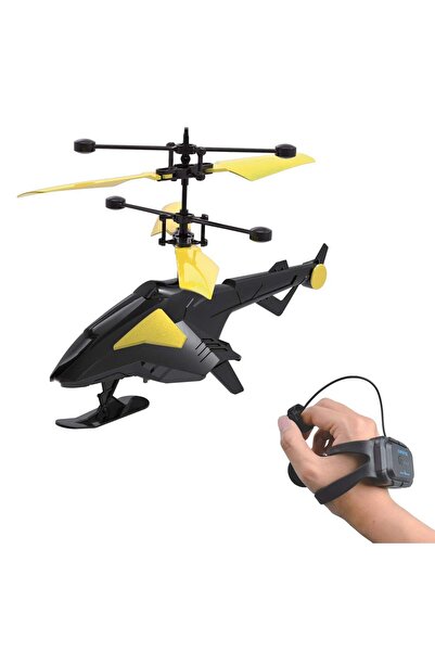 OEM Elicopter Negru Verde Lime Predator cu Lumina LED & Telecomanda Ceas
