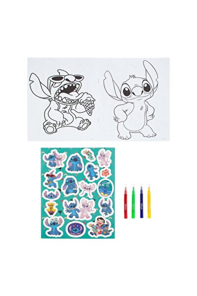 OEM Set de Colorat cu Autocolante & Carioci Stitch - 20F