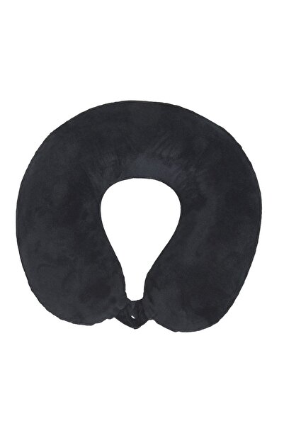 OEM Anatomical Travel Pillow with Memory Foam Black 30cm