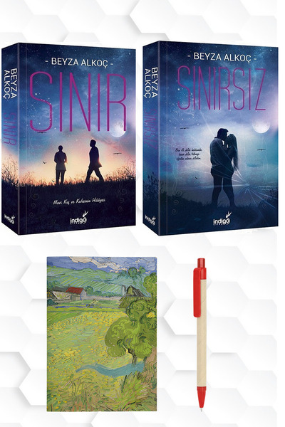 İndigo Kitap BEYZA ALKOÇ-SINIR-SINIRSIZ 2 Lİ SET KİTAPLAR-VAN GOGH RESİMLİ NO...