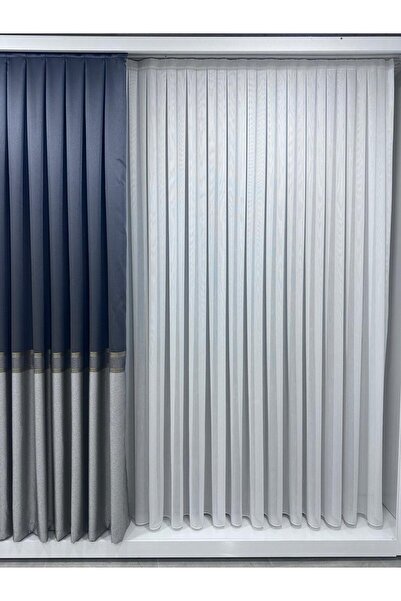 perde mağazam Lüx bambu sık pile (1-3) renk kırık beyaz