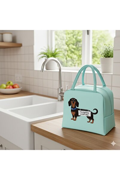 BGSignature Waterproof Thermal Insulated Lunch & Nutrition Bag – Blue with Do...