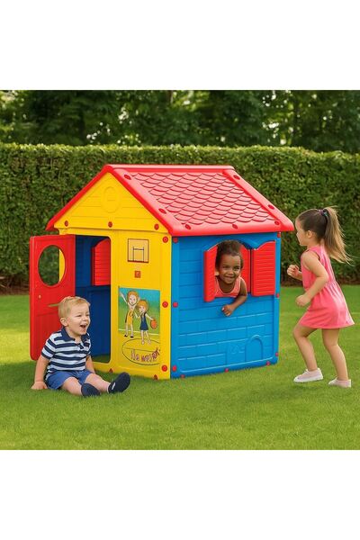 OEM Casa de Exterior pentru Copii Multicolora cu Sonerie 125x100x104cm