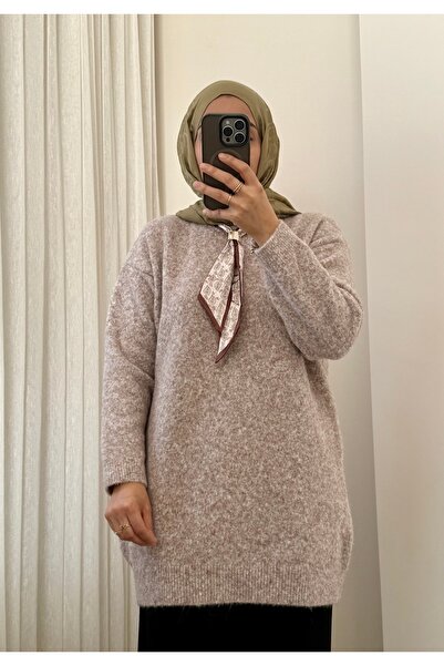 MERİÇ BOUTİQUE Yumoş Tesettür Tunik (fularlı) Kazak