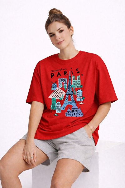 ArtYus Paris City Printed Unisex Colorful T-Shirt