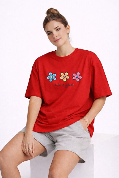 ArtYus Life Is Good Printed Unisex Colorful T-Shirt