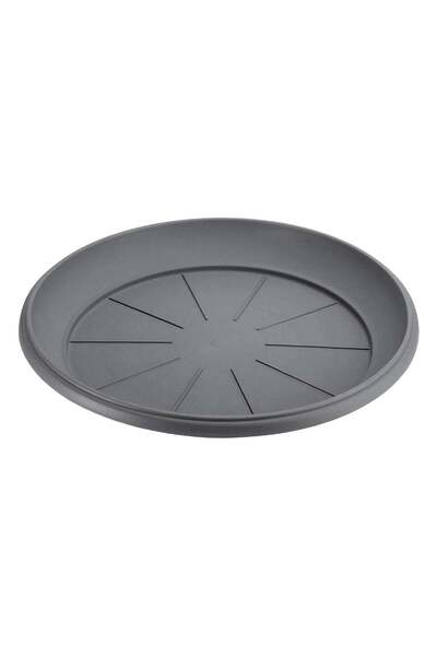 OEM Farfurie Ghiveci Flori din Plastic Antracit Ø41x4.8cm