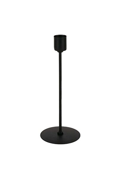 OEM Black Metal Candle Holder with Round Base Ø8x20cm