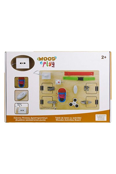 OEM Tabla Educativa din Lemn cu Activitati Montessori
