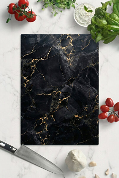 Mienda Home لوح تقطيع وصينية تقديم من الزجاج المقسى من ميندا مقاس 25×35 سم - ...