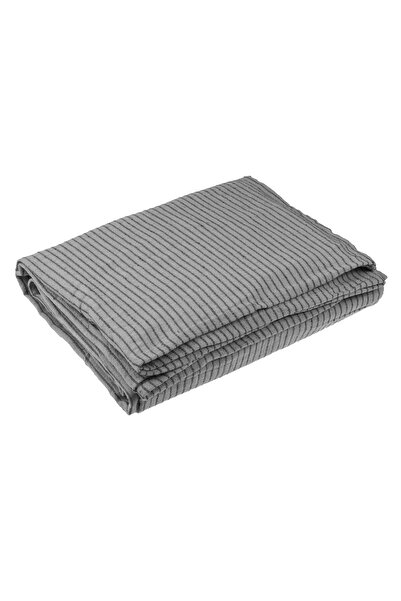OEM Grey Decorative Throw with Striped Fringes for 3-Seater Sofa 280x180cm