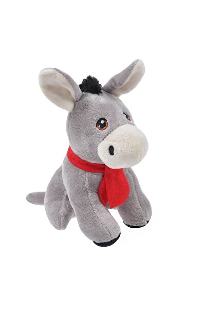 OEM Gray Plush Donkey with Red Scarf 16cm