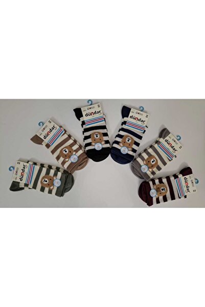 Dündar Ayıcıklı Çorap-3 Adet-4 Mevsim -Dikişsiz-Parfümlü-Soft Yıkama (36-40 B...