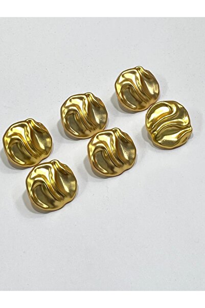 karantuhafiye Matte Metalized Trench Coat Jacket Button / Set of 6 / 2 cm / M...