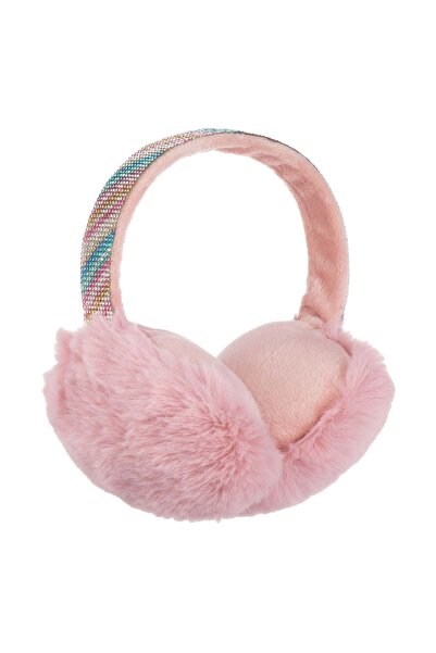 OEM Aparatori Urechi cu Blana Artificiala Roz & Strass Colorat pentru Fete