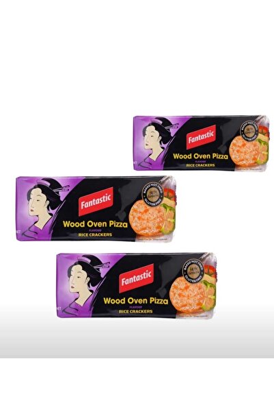 FANTASTIC رقائق أرز بنكهة بيتزا فرن الحطب * 3 عبوات