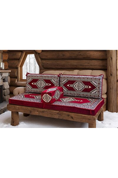 ademircan Şark Köşesi Minder Takımı/ Yer Sırt Minderi Salon, Balkon, Oturma o...