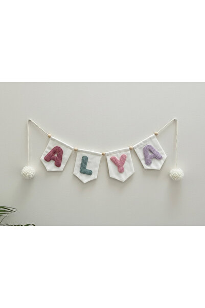 Goong Punch 4 harf İsimli Flama Banner Kapı Süsü&Duvar Süsü