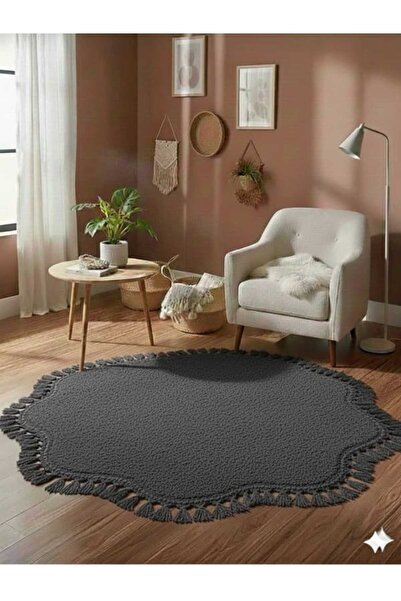 ALTUN CARPET MODERN PAPATYA PONPON SAÇAKLI PELÜŞ HALI KAYMAZ TABAN SOLON HALI...