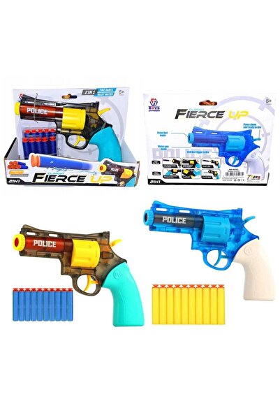Lmn LUMİNOO MEGA CLARİON FİERCE DART VE SU ATAN POLİS TABANCASI 2İN1 - TEKLİ