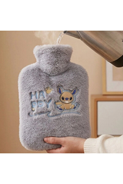 Epilons Gray Plush Hot Water Bag with Stitch Figure 1 Liter