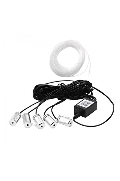 BGRJ Automotive Sârmă neon RGB, lumină ambientală pentru mașină, control prin...