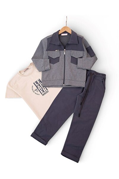 Egelite Set pentru băieți, 5-12 ani, cu jachetă în carouri și pantaloni jogge...