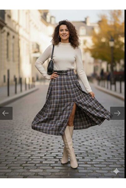 Volans Moda 22791 Plaid Skirt