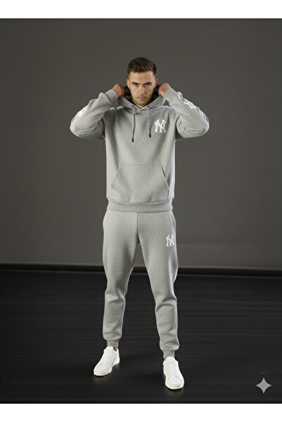 ALİ.COM Unisex Ny Printed Tracksuit Set | Hoodie- Hooded Sweatshirt Sweatpant...