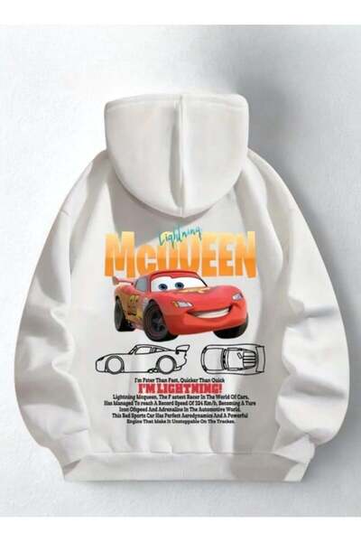 Baxia Girl-Boy Children's Sally Printed Hooded Cardigan Gray Black Zippered H...