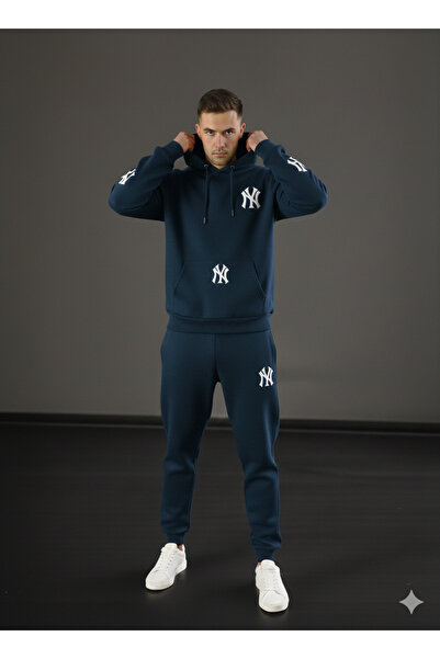 ALİ.COM Unisex Ny Printed Tracksuit Set | Hoodie- Hooded Sweatshirt Sweatpant...