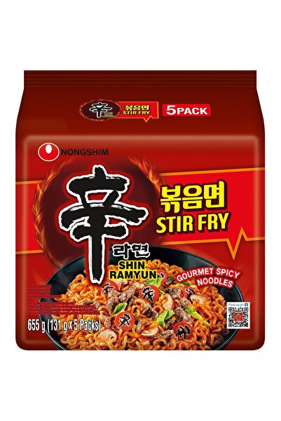 nongshim نودلز شين راميون المقلية، 5 × 135 جم