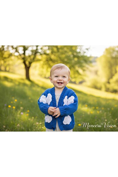 Moncera Vision Bulutlu mavi hırka