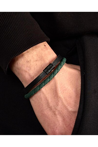 voqplus Erkek Deri Bileklik BL0104